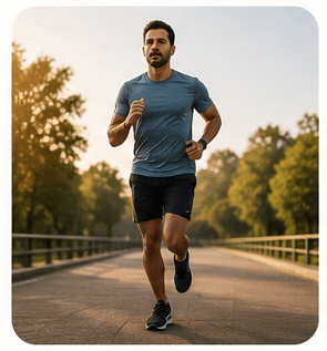Man running outdoors
